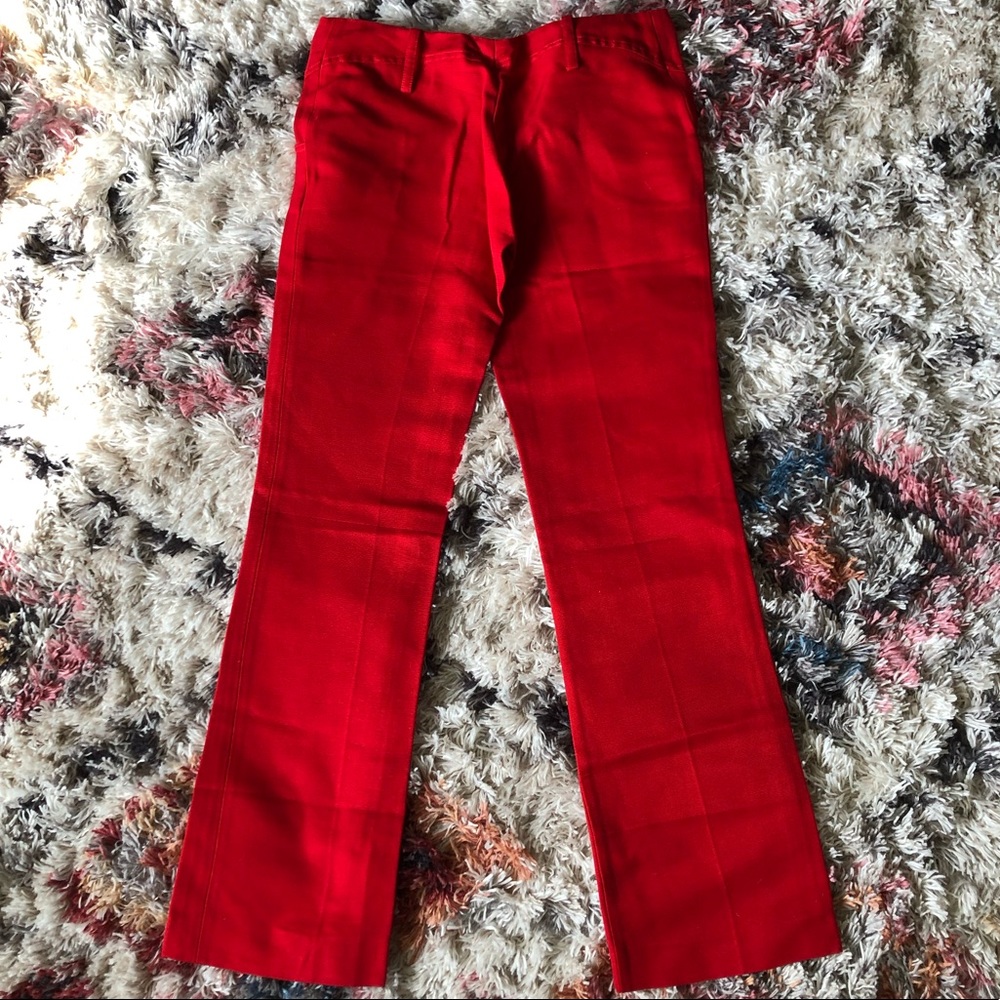Ermanno Scervino Red Pants Made In Italy 75% Cotton 25% Silk